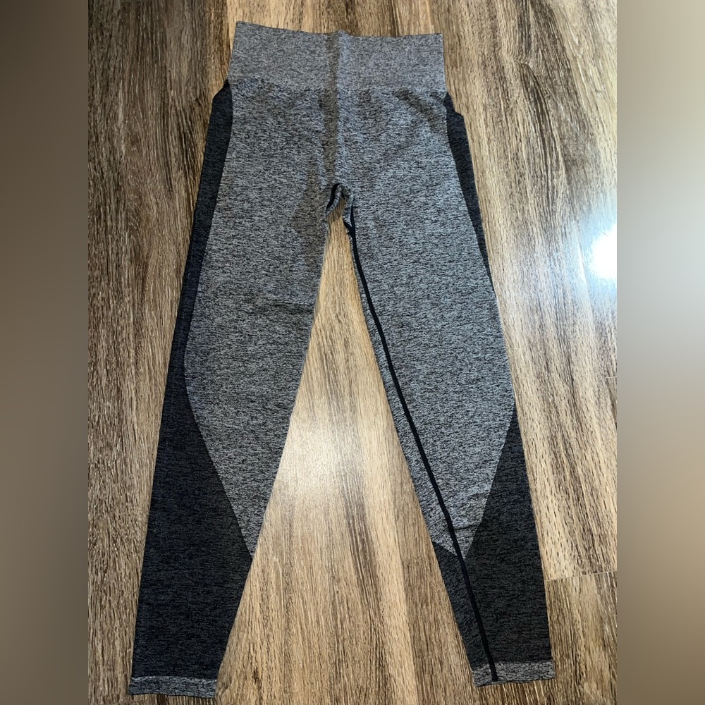 Gray and Black Leggings